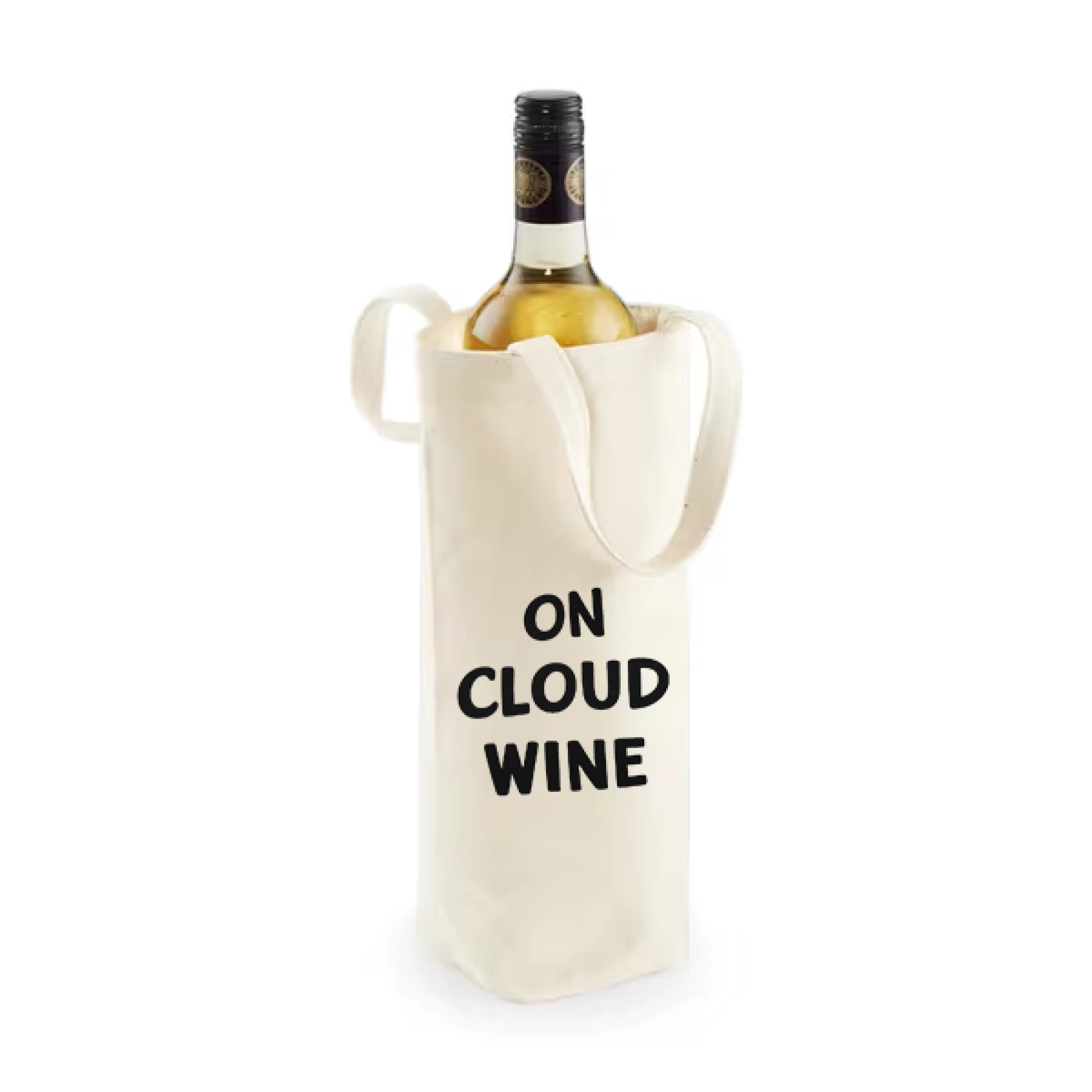 Sacoșă bumbac pentru sticlă vin – On Cloud Wine